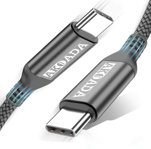 Miniatura 10 de AkoaDa - Cable USB-C a USB-C de 100 W de 10 pies Gris