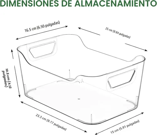 Miniatura 4 de Paquete de 12 Contenedores de Almacenamiento de Plástico Transparente, Organizadores y Almacenamiento de Despensa, Contenedores Organizadores