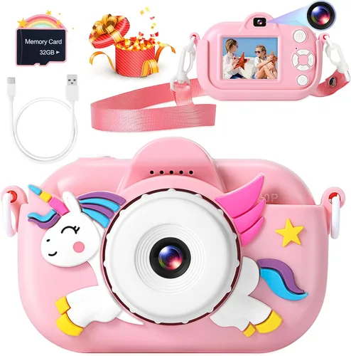 Miniatura 13 de Cámara digital para niños pequeños de YEEHAO, juguetes para niños de 3 a 9 años, cámara de video para niños pequeños de 1080P, regalos de Navidad