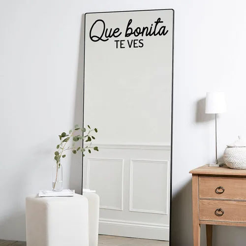 Miniatura 2 de Calcomanía de vinilo para pared, Que Bonita Te VES/You Look So Pretty - 7.5 x 20 pulgadas - Pegatina inspiradora con cita femenina en español