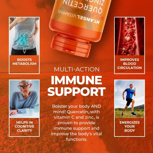 Miniatura 5 de Mt. Angel Vitamins - Quercetina de zinc con suplemento de bromelina - Apoyo inmunológico y salud respiratoria - Cápsulas de quercetina de 500 mg