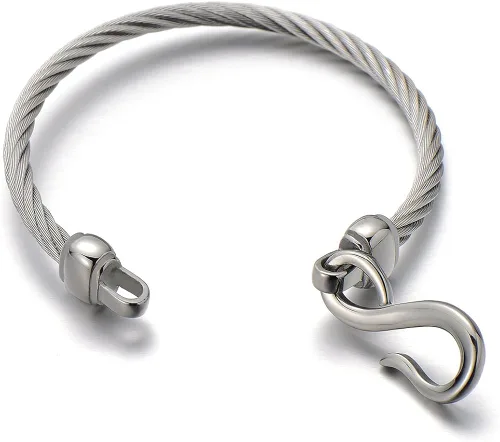 Miniatura 3 de COOLSTEELANDBEYOND Stainless Steel Infinity Love Bangle Bracelet for Women