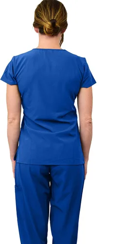 Miniatura 3 de Green Town Women's Jogger Scrub Set Medical Nursing GT 4FLEX Top and Pant Solid Colors and Prints