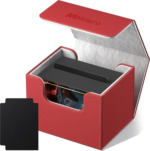 Miniatura 19 de Mlikero Paquete de 4 Cajas para Mazos de Cartas, Caja para Mazo Commander Contiene más de 400 Cartas con Funda Individual con 4 Separadores, Caja