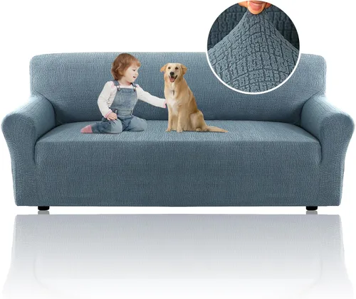 Miniatura 13 de H.Versailtex 2025 Fundas de sofá Jacquard para sofá de 3 cojines, 1 pieza de fundas elásticas para sofá, protector de muebles antideslizante, suave