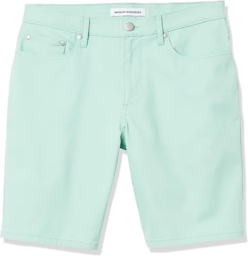 Miniatura 6 de Tienda Essentials Pantalones cortos de 5 bolsillos elásticos de entrepierna de 9 pulgadas para hombre