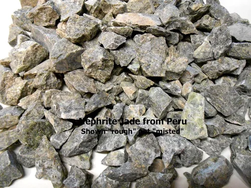 Miniatura 3 de Rockhound's First Choice Rock Tumbler - Kit de recambio de gemas – Jade nefrita natural en bruto de Perú, verde gemmy, 4 onzas