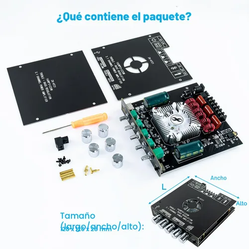Miniatura 7 de ZK-HT21 TDA7498E Placa Amplificador Bluetooth 160W×2+220W Subwoofer Receptor de Audio 2.1 Canales Amplificador de Potencia Módulo con Control