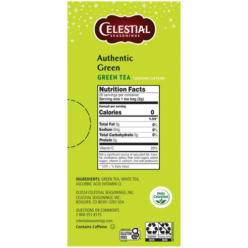 Miniatura 4 de Celestial Seasonings Té Verde Auténtico 20 Bolsas de Té