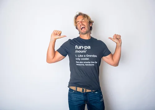 Miniatura 3 de Camiseta de definición Funpa para hombre, regalo divertido para el día del padre, camiseta gráfica, Negro