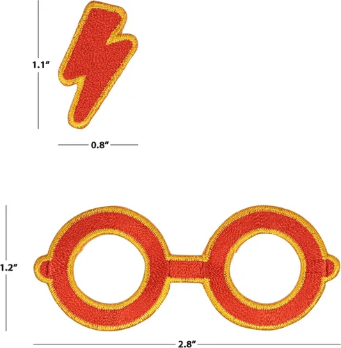 Miniatura 7 de Simplicity Parche termoadhesivo para gafas y cicatrices de Harry Potter para ropa, chaquetas y mochilas, 2.875 pulgadas de ancho x 1.125 pulgadas