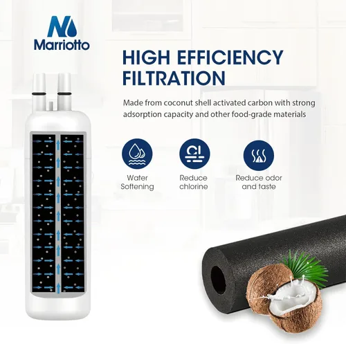 Miniatura 2 de MARRIOTTO EDR1RXD1 Filtro de agua para refrigerador compatible con Whirlpool W10295370A, WHR1RXD1, KAD1RXD1, Filtro 1, W10295370, P4RFWB, P8RFWB2L