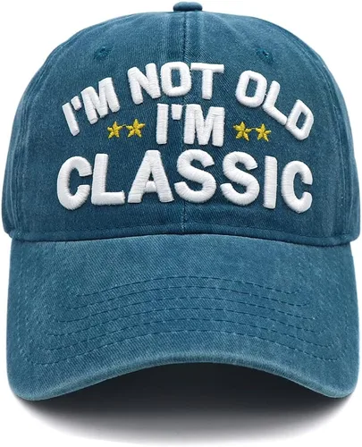 Miniatura 31 de Divertidos regalos de jubilación o cumpleaños sombreros para hombres y mujeres, gorra de béisbol clásica I'm Not Old Regalos para papá, abuelo