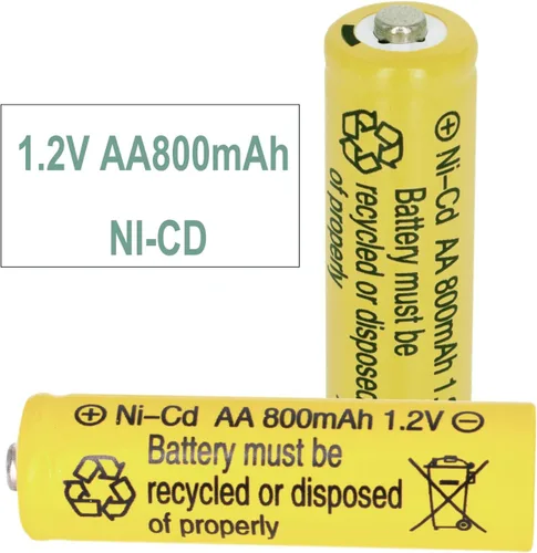 Miniatura 7 de Paquete de 12 baterías recargables de níquel cadmio de 1.2 V NI-CD AA de 800 mAh para paisajismo de jardín, luces de seguridad solares/exteriores