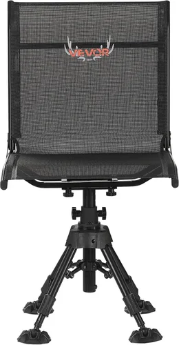 Miniatura 9 de VEVOR Silla de caza, giro silencioso de 360°, silla ciega portátil plegable, asiento de taburete de acero resistente con patas giratorias