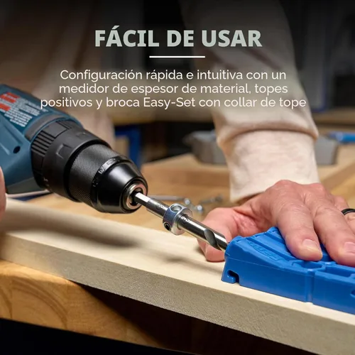 Miniatura 7 de KREG Plantilla Duradera para Agujeros de Bolsillo 320 con Abrazadera de Cara Clásica de 2 Pulgadas - Incluye Abrazaderas de Madera para Carpintería