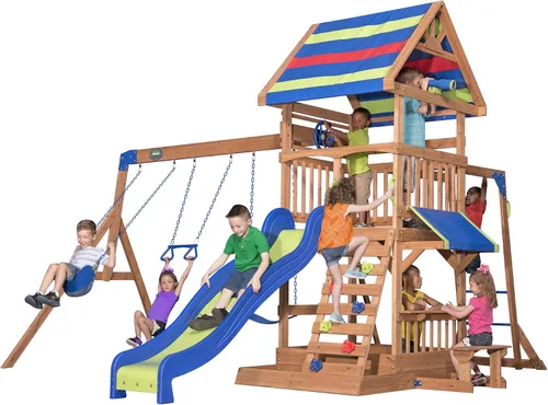 Miniatura 10 de Backyard Discovery - Juego de columpio de madera de cedro Belmont