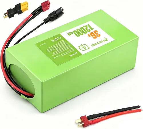 Miniatura 12 de Paquete de Energía Universal Recargable de 36V 8Ah con Adaptador de 42V 2A BMS de 20A y Diseño Impermeable (Sistemas de 200-500W)