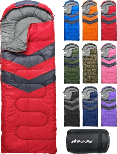 Miniatura 15 de MalloMe Sacos de dormir para adultos para clima frío y cálido, saco de dormir para mochileros para niños de 10 a 12 años, niñas, niños, ligeros