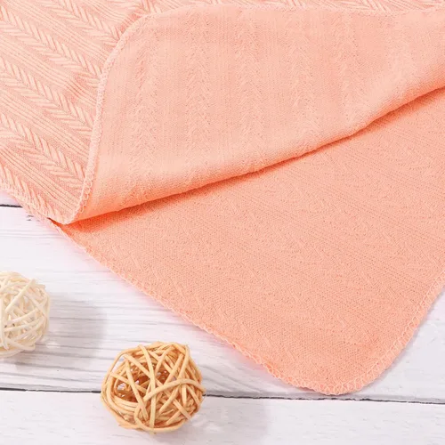 Miniatura 7 de DRESHOW BQUBO Manta de Recepción para Recién Nacido y Niño Pequeño Cálida para Niñas con Gorro de Lazo y Diadema de Lazo Regalo de Baby Shower 1