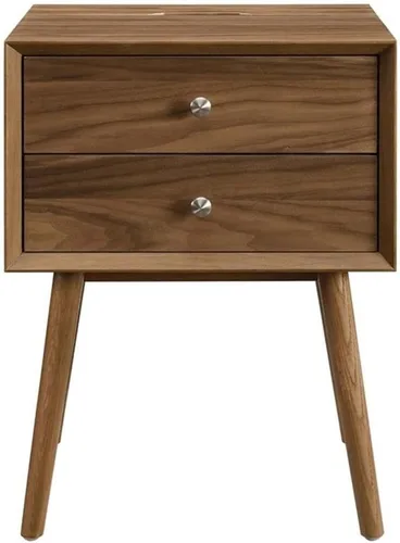 Miniatura 3 de Modway EEI-4343-WAL-WAL Mesita de noche de madera de brasa, nogal