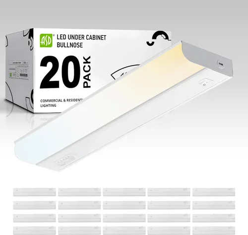 Miniatura 22 de ASD Iluminación LED para debajo del gabinete, 24 pulgadas, 12 W, 822 LM, luces regulables cableadas para debajo del gabinete para cocina, 3000