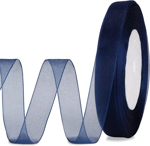 Miniatura 6 de molshine Cinta de organza transparente brillante de 50 yardas x 5/8 pulgadas, para ramos de guirnaldas, lazo, boda, envoltura de regalos, cabello