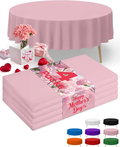 Miniatura 9 de Niuara Mantel de bandera estadounidense, paquete de 4 manteles patrióticos desechables de 54 x 108 pulgadas para mesas de 6 pies, decoraciones del 4