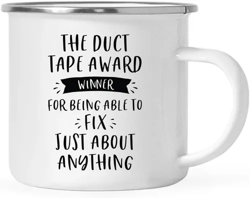 Miniatura 40 de Andaz Press Taza de café de acero inoxidable de 11 onzas con diseño de fogata, regalo divertido para compañero de trabajo, ganador del premio