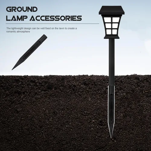 Miniatura 3 de Uonlytech Estacas de repuesto para lámpara de jardín, paquete de 10 estacas de plástico para el suelo, 5.51 x 0.55 pulgadas, impermeables, durables
