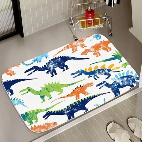 Miniatura 26 de Alfombra de baño de terciopelo coral con diseño náutico de tortugas marinas, animales de playa, tapete de ducha antideslizante para baño de océano