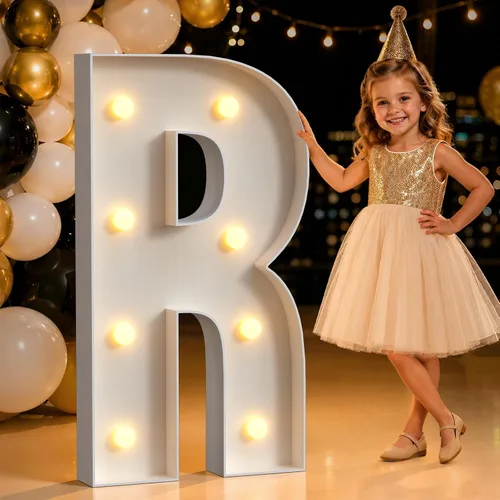 Miniatura 27 de Mixifox Letras de marquesina de 3 pies en Y, letras grandes iluminadas de 3 pies de alto con luces, letra grande para boda, compromiso, graduación