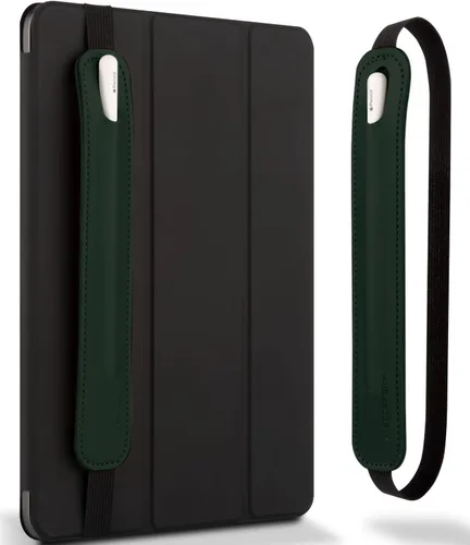 Miniatura 14 de Goospery Soporte para lápices compatible con Apple Pencil (1ª y 2ª generación) Funda de piel sintética, accesorios de bolsillo, banda elástica, Negro