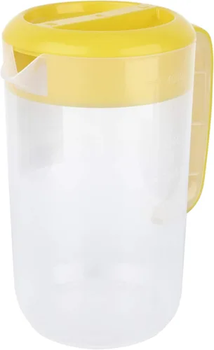 Miniatura 4 de Jarra de agua grande de plástico con tapa, jarra de agua para bebidas de 1 galón/4 L, jarra de colación inastillable con tapa redonda para jugo