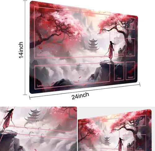 Miniatura 3 de Alfombrilla MTG Tamaño 24x14in con Bolsas de Almacenamiento Gratuitas y Respaldo Antideslizante, Ideal para Entusiastas de Juegos de Cartas Sky