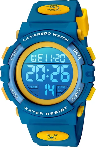 Reloj analógico para niños, reloj para niños de 6 a 15 años, reloj digital para deportes al aire libre, multifuncional con cronógrafo LED 50 M,