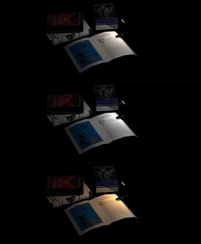Miniatura 2 de PERFECTDAY Luz de libro recargable por USB, lámpara de lectura de 12 LED con 3 niveles de brillo, luz nocturna amigable para los ojos para leer
