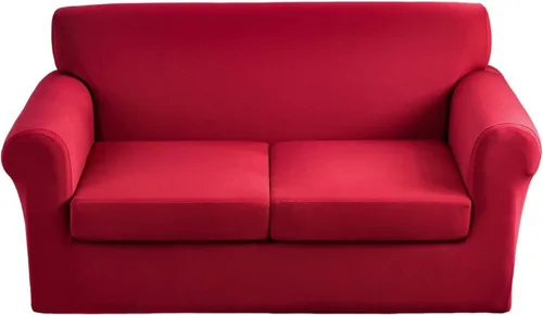Miniatura 35 de Fundas elásticas para sofá de 1/2/3 cojines, funda estampada con fundas de cojín de asiento separadas, fundas de sofá lavables, protector de muebles