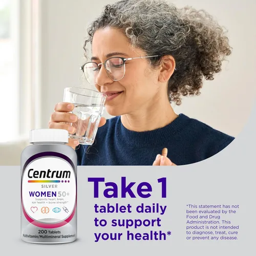 Miniatura 5 de Centrum Silver - Multivitamínico para mujeres 50 Plus, suplemento multivitamínico/multimineral con vitamina D3, vitaminas B, ingredientes sin OMG