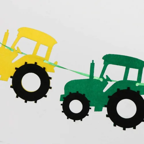 Miniatura 2 de Cartel de fieltro para tractor, guirnalda de banderines de fieltro, para baby shower, niño, fiesta de cumpleaños, decoración interior y exterior