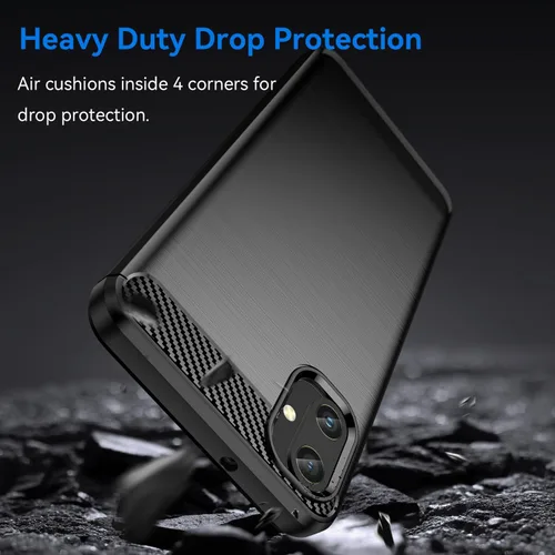 Miniatura 4 de Osophter Para Galaxy A05 Caso: con 2 unids Protector de pantalla Absorción de Golpes Flexible TPU Cubierta Protectora de Caucho para Samsung Galaxy