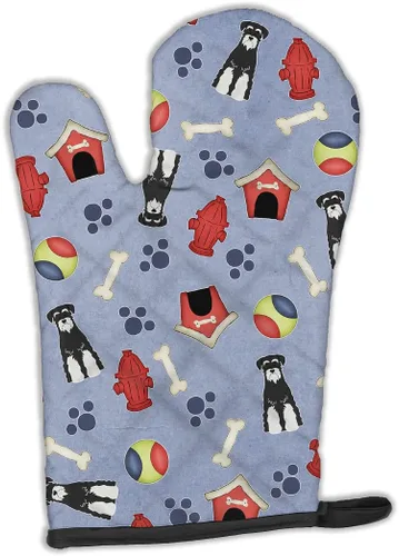 Miniatura 204 de Caroline's Treasures BB2732OVMT Dog House Collection Border Collie - Guante de horno grueso resistente al calor para sartenes calientes y horno