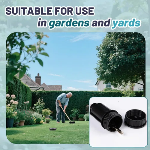 Miniatura 8 de Meejune Hide a Key Outside Rociador - Soporte impermeable para llaves al aire libre para jardín, patio (negro)