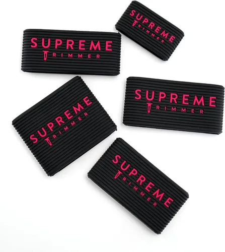 Miniatura 3 de Supreme Trimmer - Pinzas de peluquero profesionales (5 piezas) bandas antideslizantes SGR50 para cortadora de pelo, agarre de peluquero
