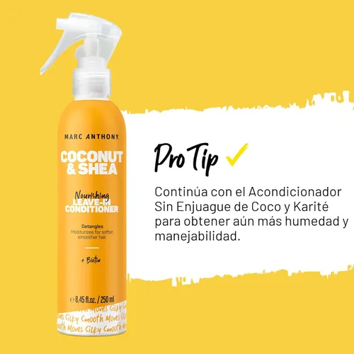 Miniatura 5 de Marc Anthony Set de champú y acondicionador voluminizador con aceite de coco y manteca de karité, cuidado del cabello nutritivo e hidratante