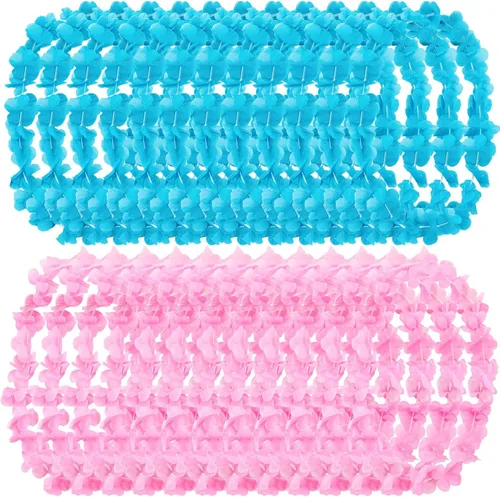 Miniatura 7 de Tigeen 72 piezas de decoraciones de Leis de graduación 2026 a granel de flores hawaianas Leis tropicales, decoraciones para graduación, carnaval