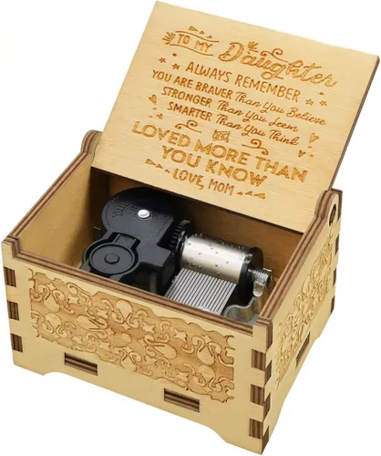 Miniatura 10 de Sooharic You are My Sunshine - Caja de música para hija, hijo, papá, mamá, única para niños, caja de música de madera con grabado vintage
