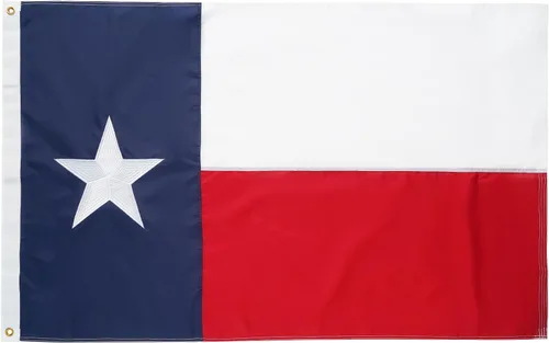 Miniatura 13 de Homissor Bandera de Texas de 12 X 18 pulgadas, banderas del estado TX bordadas cosidas para barcos, de nailon Oxford 210D