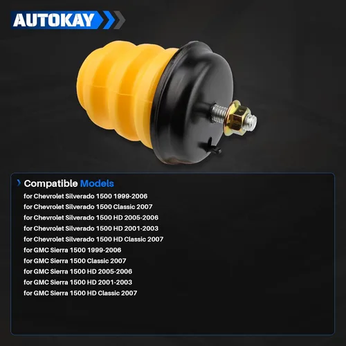 Miniatura 3 de AUTOKAY 523-049/15712438 Parachoques trasero de hoja de resorte del bastidor para Chevrolet Silverado 1500 HD Pickup Truck para GMC Sierra 1500 - 2