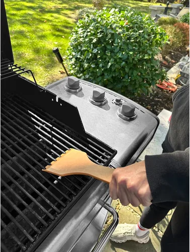 Miniatura 2 de Outset Verde - Raspador de madera para parrilla, limpiador de rejillas pequeñas, sin ranuras